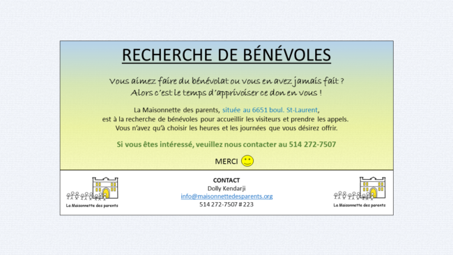 RECHERCHE DE BÉNÉVOLES – La MDP – PNG