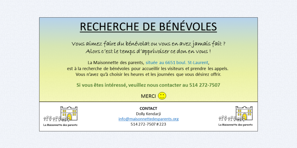 RECHERCHE DE BÉNÉVOLES – La MDP – PNG