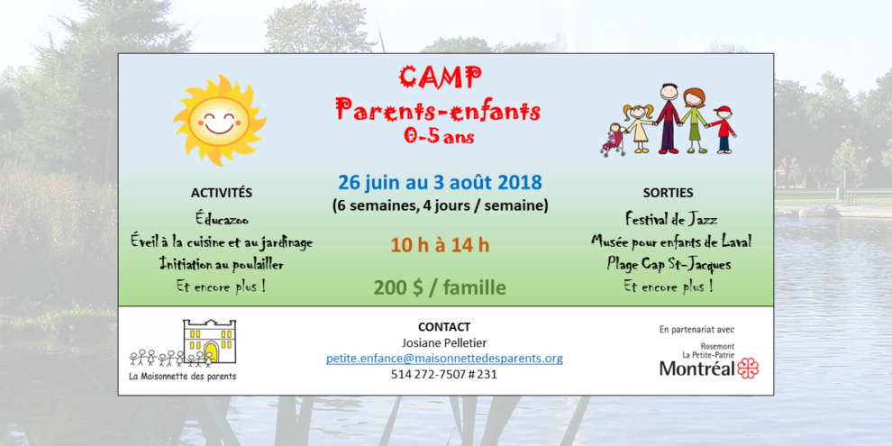 Affiche – Camp parents-enfants_2018 – La MDP – PNG