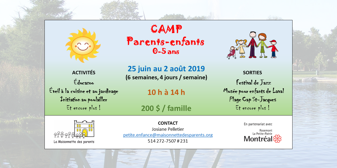 Affiche – Camp parents-enfants_2019 – La MDP – PNG