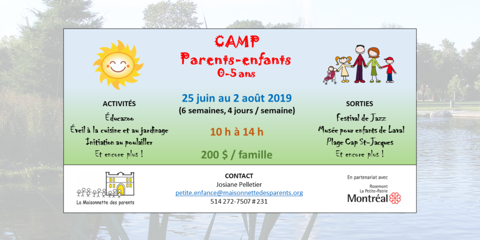 Affiche – Camp parents-enfants_2019 – La MDP – PNG