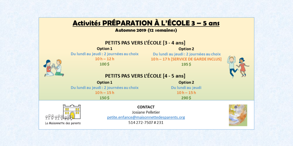Affiche_PETITS PAS VERS L’ÉCOLE – Automne 2019 – La MDP – PNG