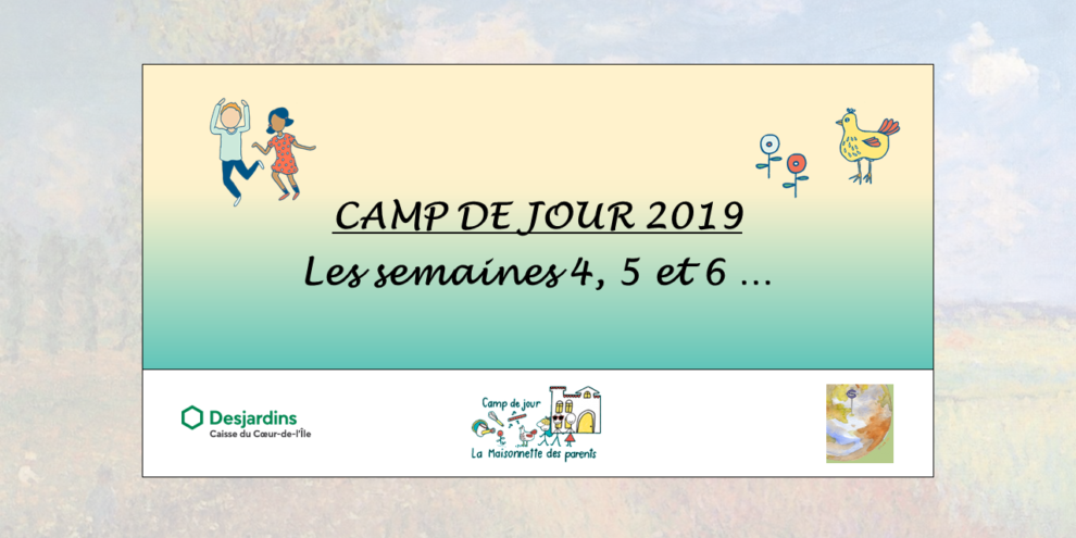 Affiche_REMERCIEMENTS et SOUVENIRS-Partie 2_VF – CAMP DE JOUR_2019 – La MDP