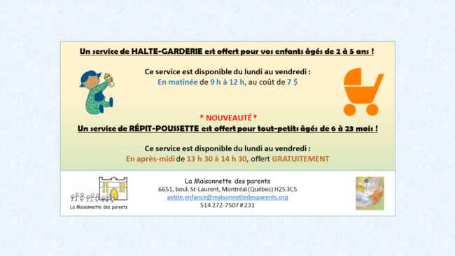 Affiche_HALTE-GARDERIE et RÉPIT-POUSSETTE – Été 2020 – La MDP – PNG