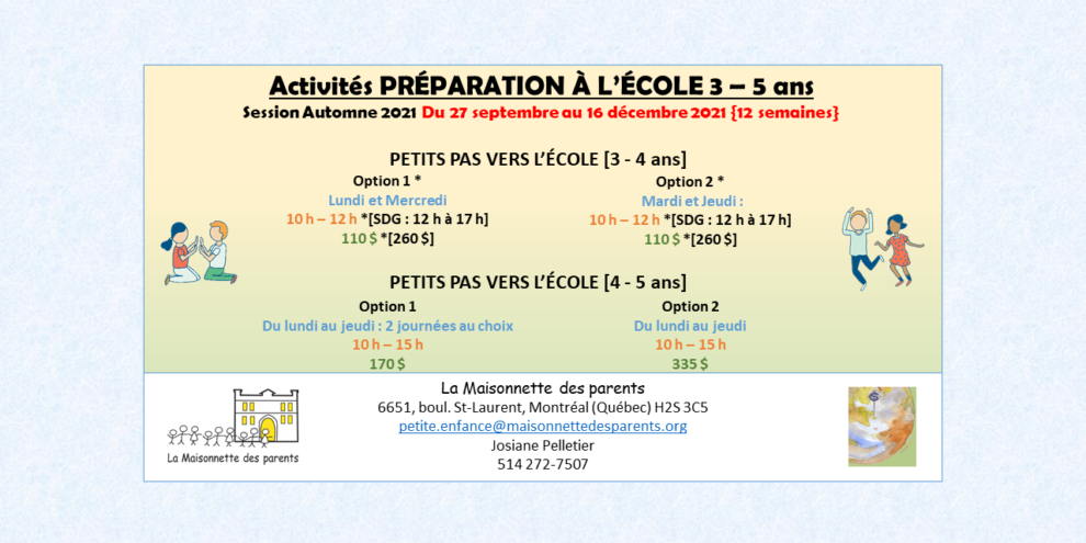 Affiche_PETITS PAS VERS L’ÉCOLE – Automne 2021 – La MDP – PNG