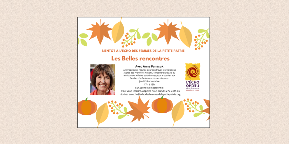 AFFICHE_Les Belles rencontres (18 nov. 2021)_L’ÉCHO DES FEMMES DE LA PETITE-PATRIE – La MDP – PNG